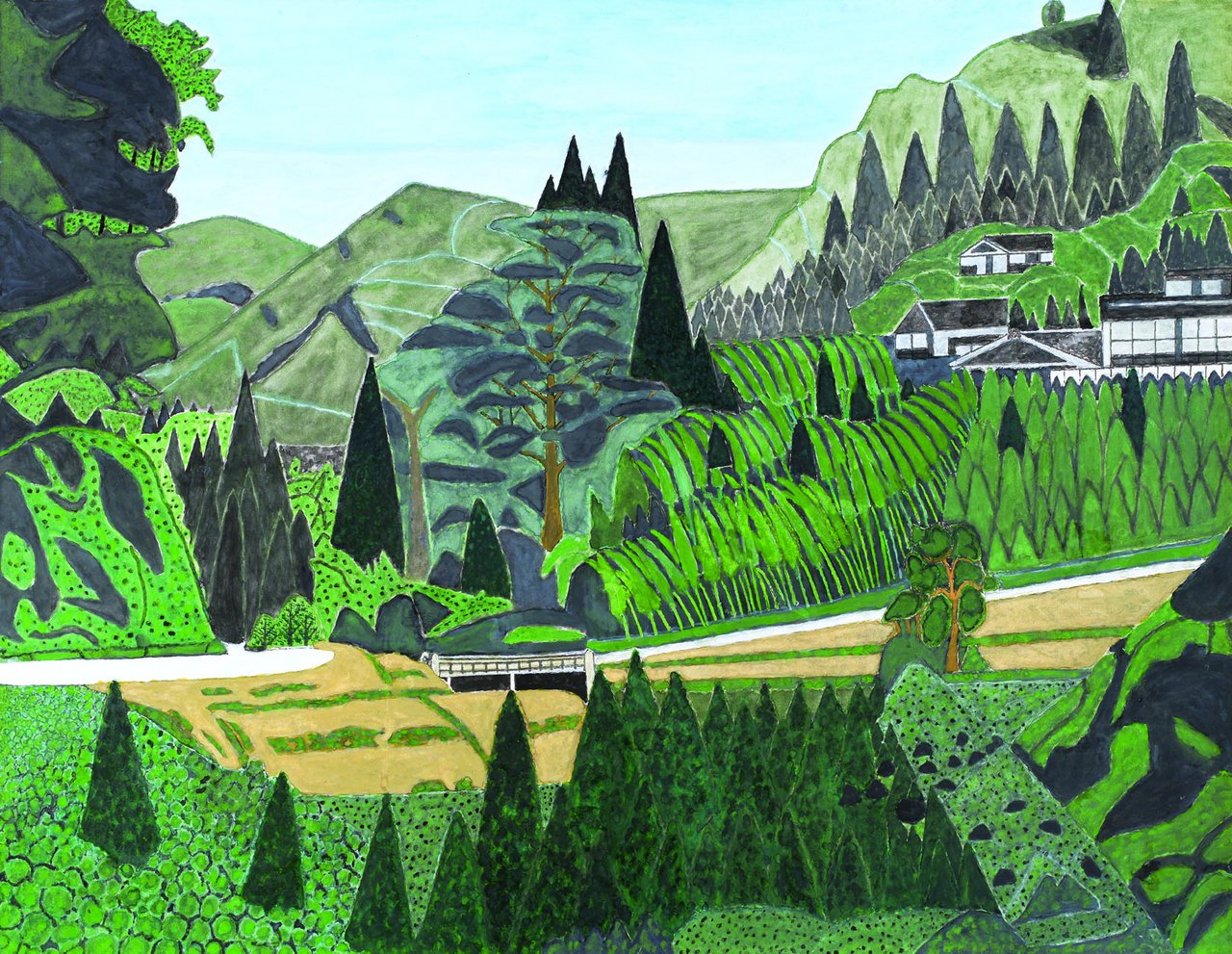 小田池と山下湖付近「倉本」 小田池と山下湖付近「倉本」『東勝吉画集』より © Katsukichi Higashi 1991-2007