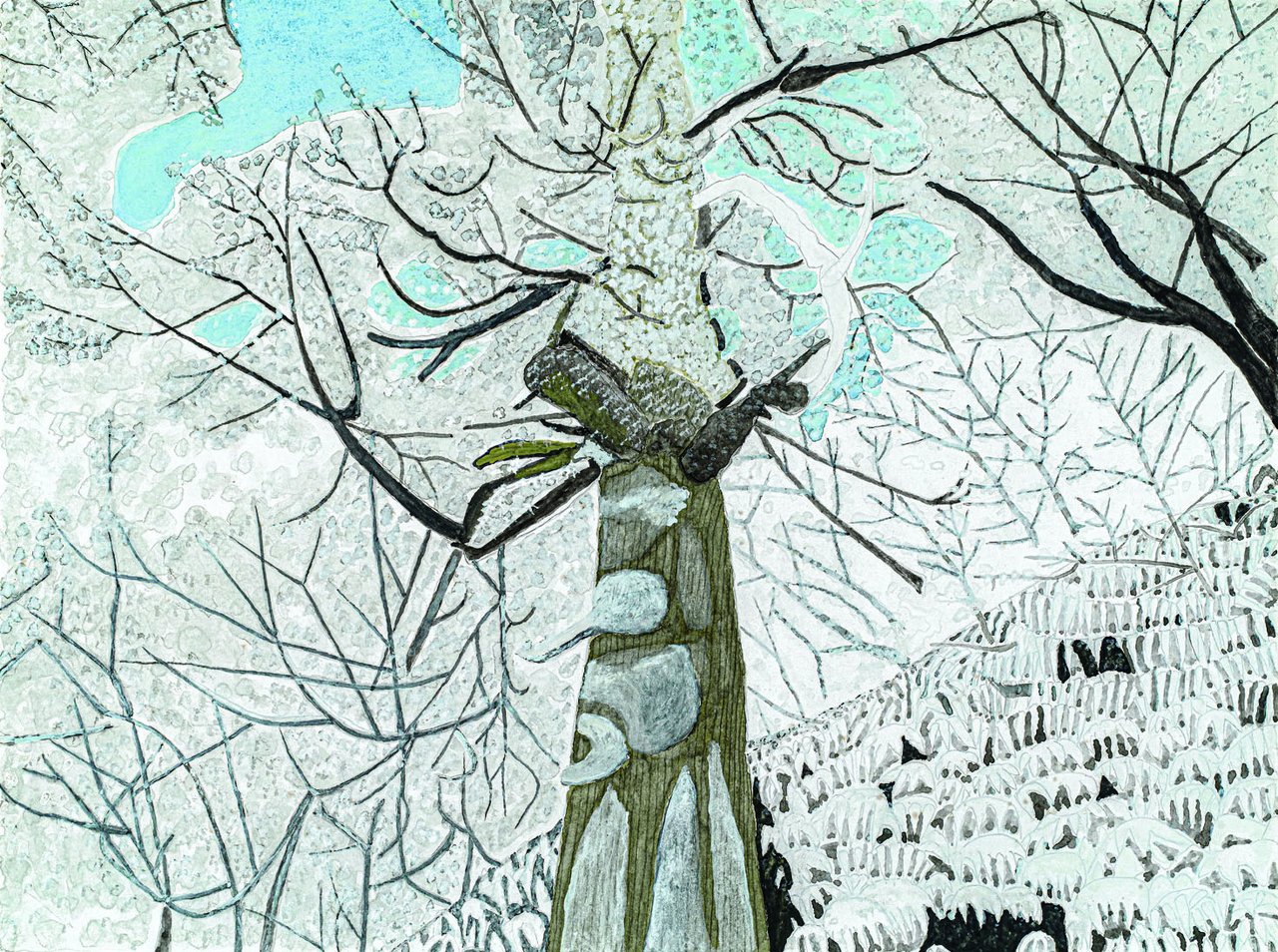 雪の山 英彦山 「雪の山 英彦山」『東勝吉画集』より © Katsukichi Higashi 1991-2007